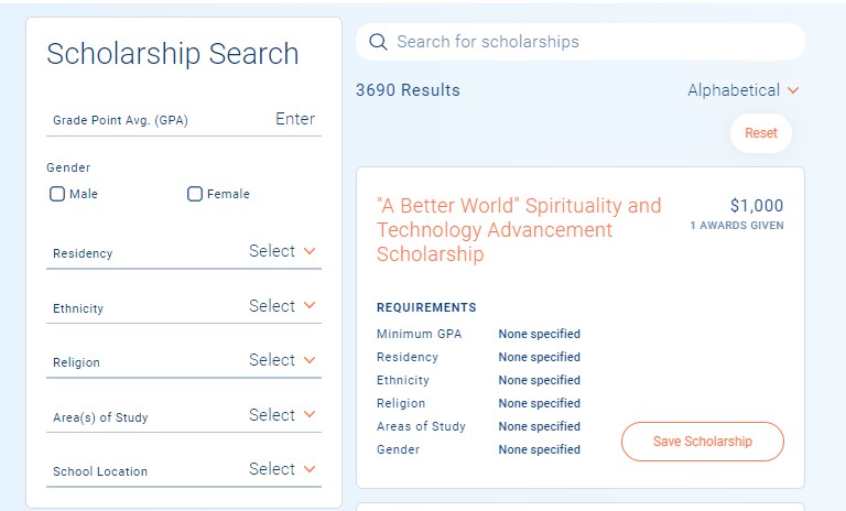 phd scholarship finder